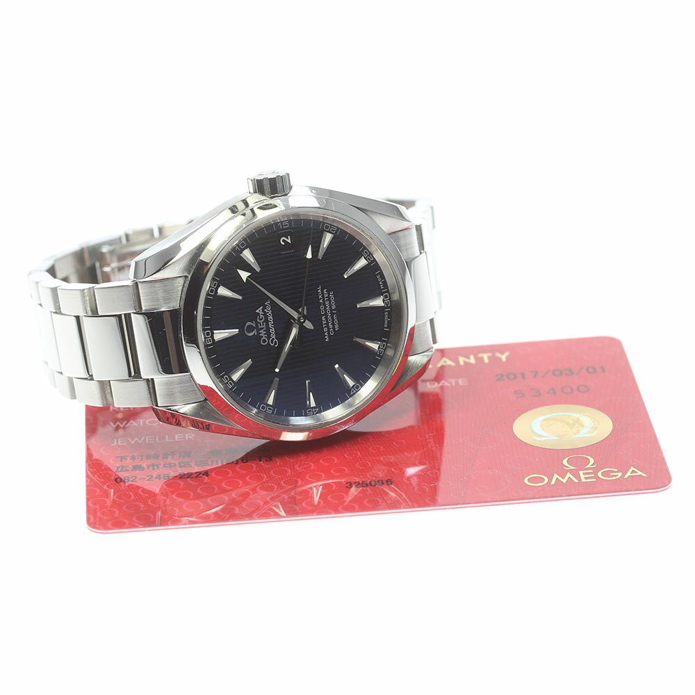 オメガ OMEGA 231.10.39.21.03.002 シーマスター アクアテラ 150M マスターコーアクシャル 自動巻き メンズ 良品 保証書付き_864483【中古】