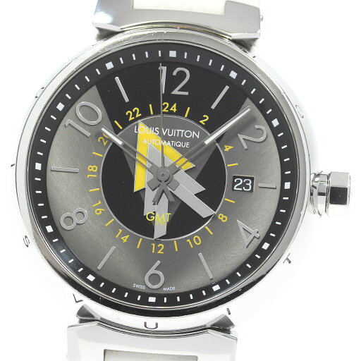 ルイ・ヴィトン LOUIS VUITTON Q1D31 タンブール GMT デイト 自動巻き メンズ _866487【中古】 ルイ・ヴィトン LOUIS VUITTON Q1D31 タンブール GMT デイト 自動巻き メンズ _866487【中古】