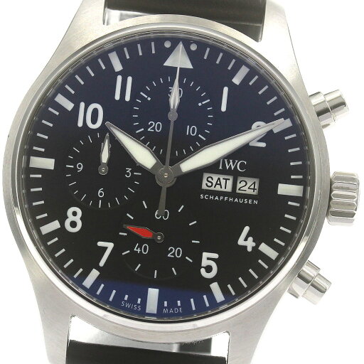 IWC IWC SCHAFFHAUSEN IW378001 パイロットウォッチ クロノグラフ デイデイト 自動巻き メンズ 美品 保証書付き_870182【中古】 IWC IWC SCHAFFHAUSEN IW378001 パイロットウォッチ クロノグラフ デイデイト 自動巻き メンズ 美品 保証書付き_870182【中古】