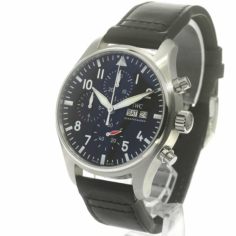 IWC IWC SCHAFFHAUSEN IW378001 パイロットウォッチ クロノグラフ デイデイト 自動巻き メンズ 美品 保証書付き_870182【中古】