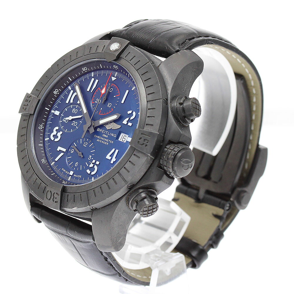 CLOSERのブライトリング BREITLING V13375 スーパーアベンジャー48 ナイトミッション クロノグラフ デイト 自動巻き メンズ 良品 _862747【中古】｜アングル2