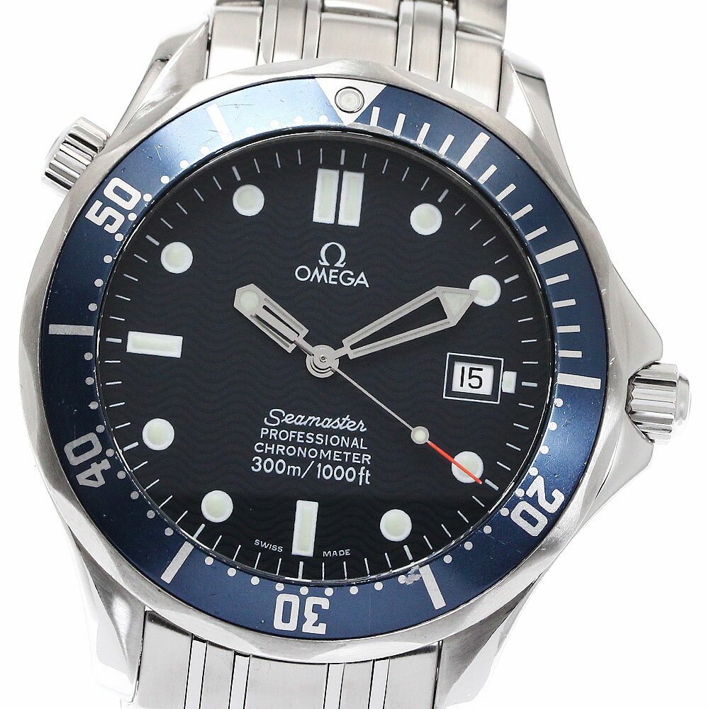 オメガ OMEGA 2531.80 シーマスター300 デイト 自動巻き メンズ 保証書付き_868299【中古】