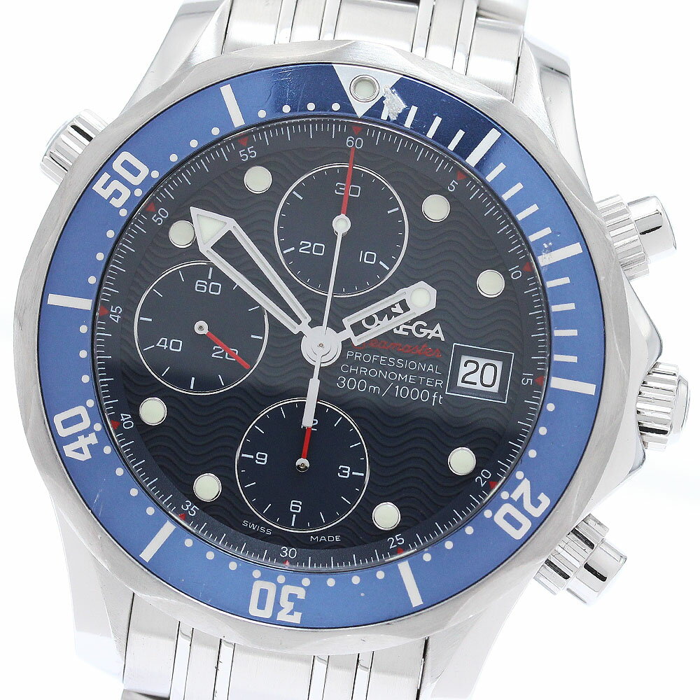 オメガ OMEGA 2225.80 シーマスター300 クロノグラフ デイト 自動巻き メンズ _871994【中古】