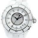 シャネル CHANEL H1759 J12 38mm 白セラミック センターダイヤ 自動巻き メンズ _874342【中古】(2)