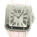 カルティエ CARTIER W20126X8 サントス100 自動巻き ボーイズ 保証書付き_876083【中古】