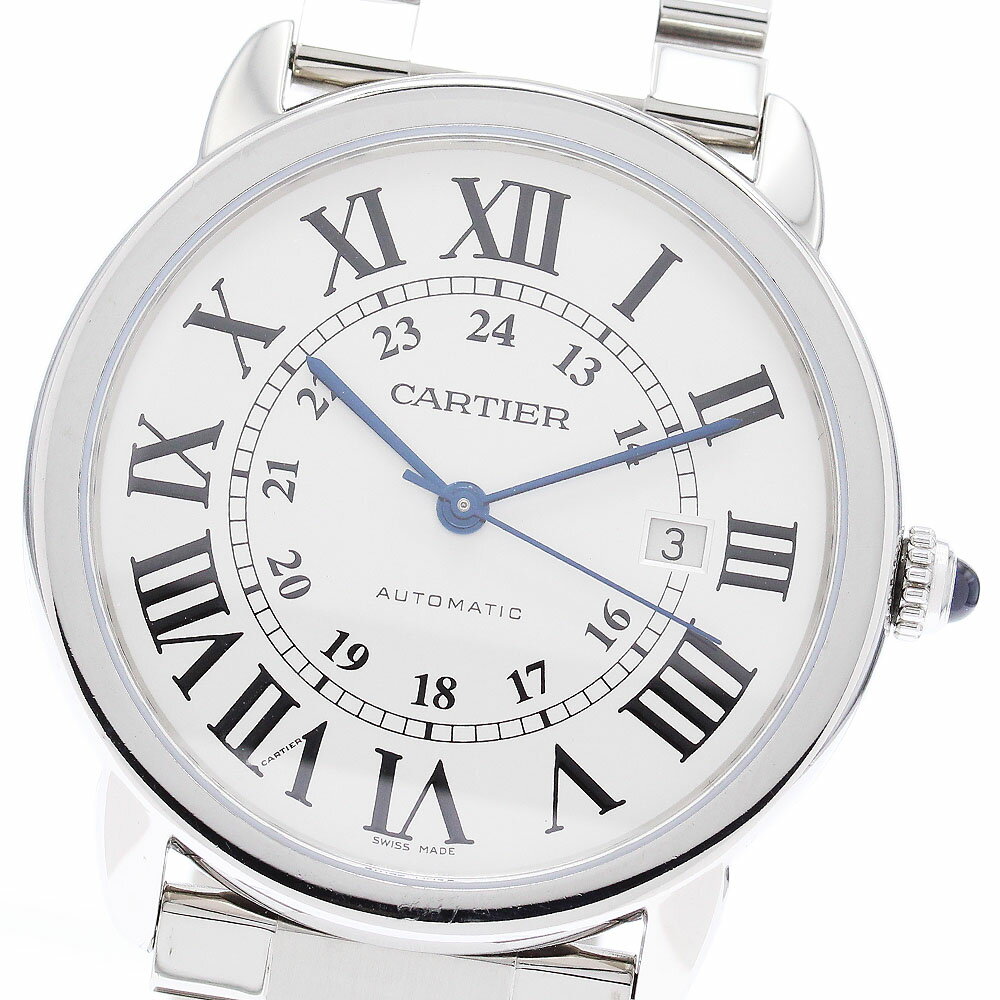 カルティエ CARTIER W6701011 ロンドソロ ドゥ カルティエXL デイト 自動巻き メンズ _869214【中古】