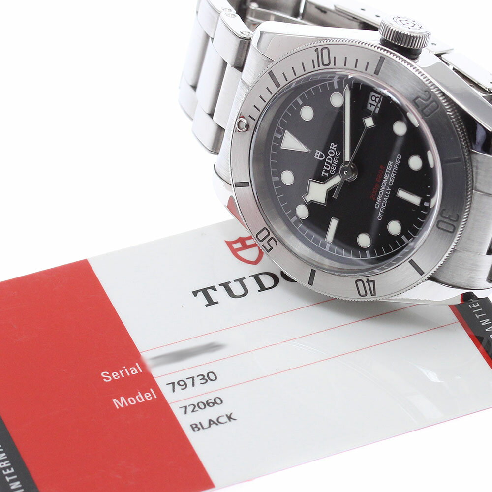 チュードル TUDOR 79730 ブラックベイ スチール デイト 自動巻き メンズ 保証書付き_868939【中古】