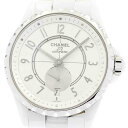 シャネル CHANEL H3837 J12 白セラミック 自動巻き ボーイズ _869278【中古】