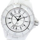 シャネル CHANEL H0968 J12 33mm 白セラミック デイト クォーツ レディース _864485【中古】(2)