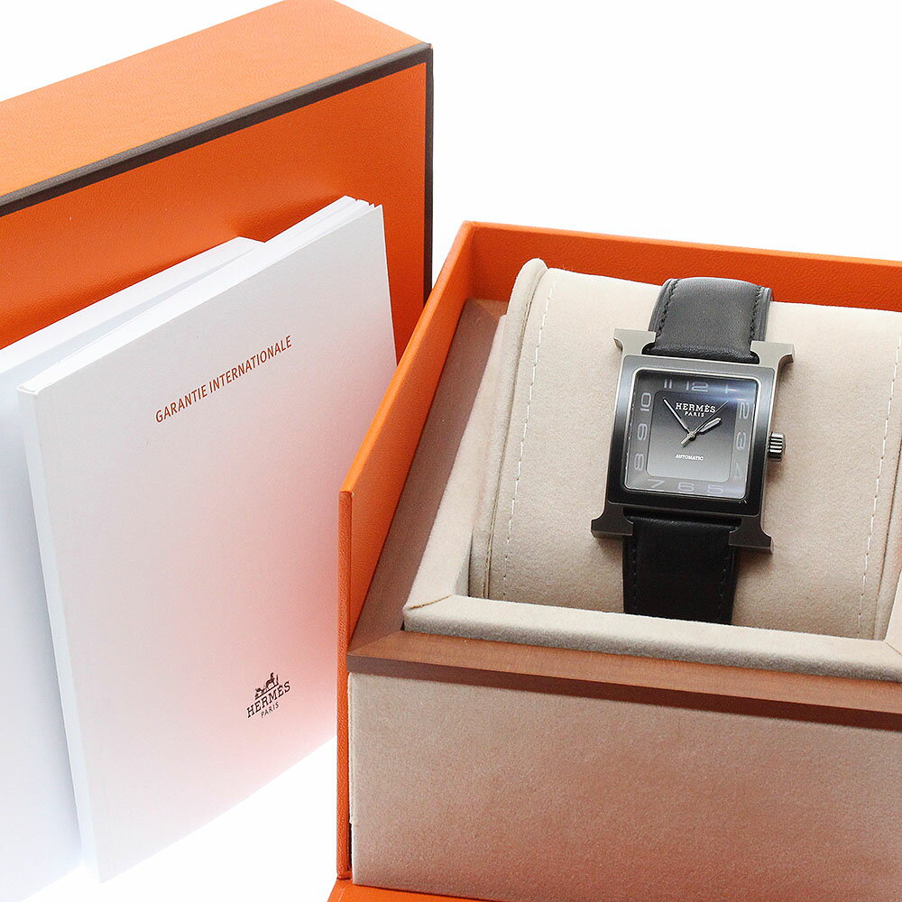 エルメス HERMES HH5.841 Hウォッチ 自動巻き メンズ 極美品 内箱・保証書付き_878611【中古】