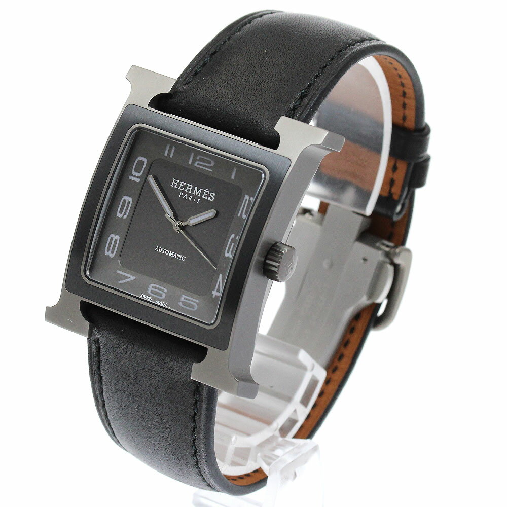エルメス HERMES HH5.841 Hウォッチ 自動巻き メンズ 極美品 内箱・保証書付き_878611【中古】