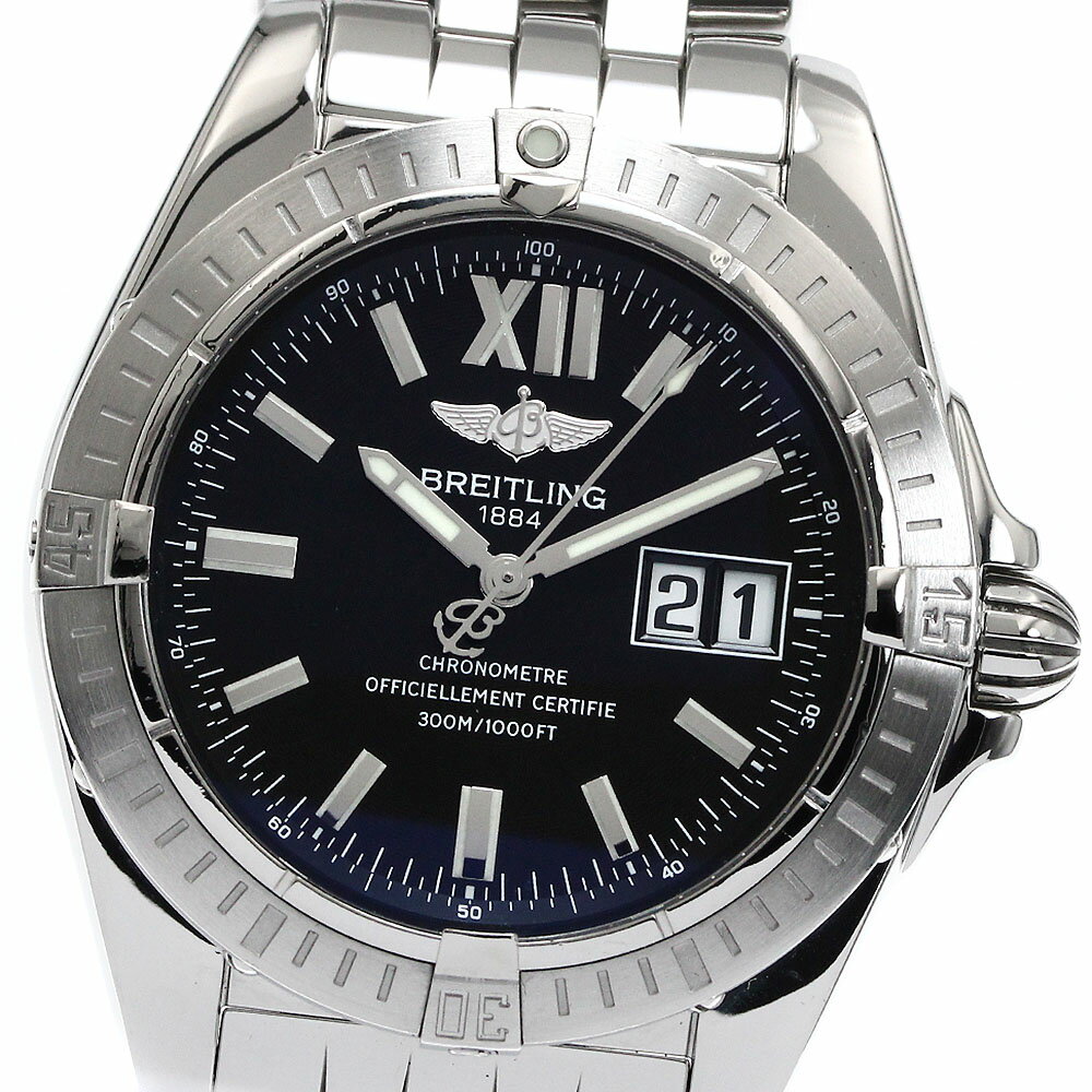 ブライトリング BREITLING A49350 ギャラクティック41 コックピット デイト 自動巻き メンズ 良品 _864538【中古】