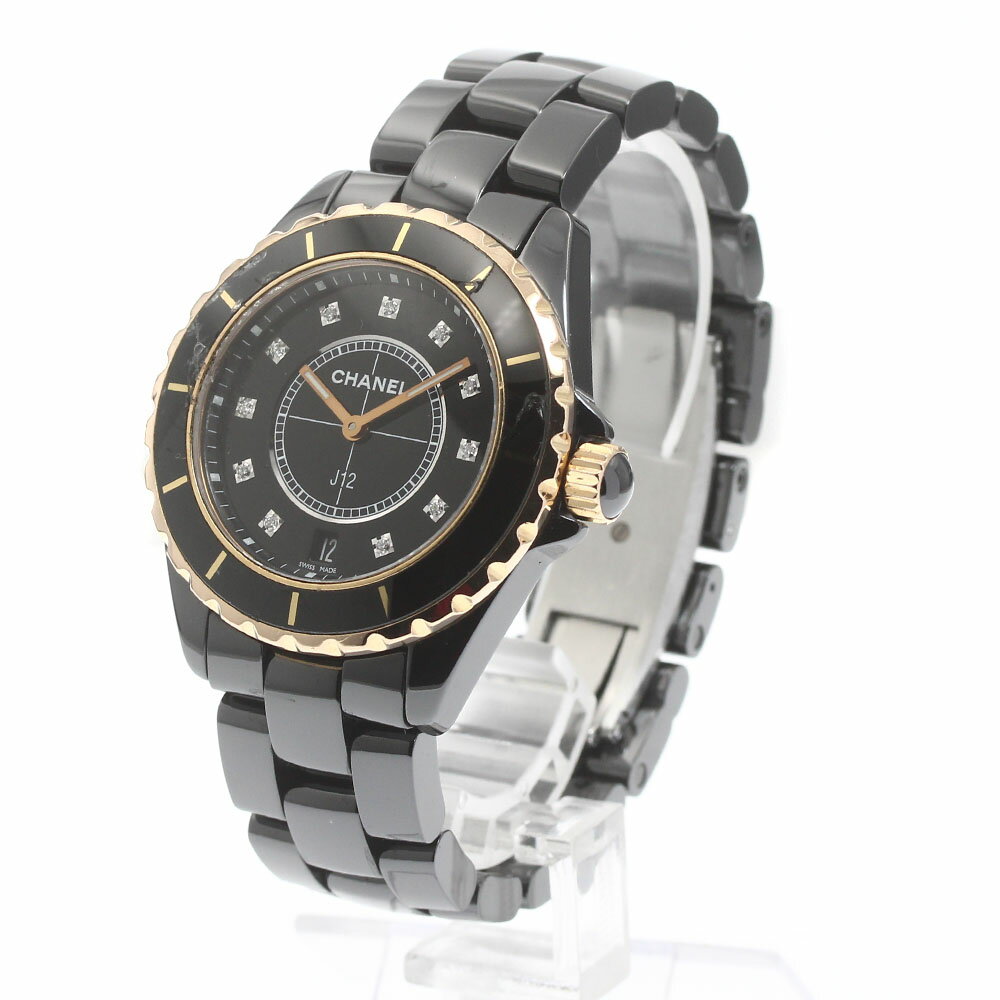 訳あり シャネル CHANEL H2544 J12 11Pダイヤ クォーツ メンズ 保証書付き_876133【ev20】【中古】