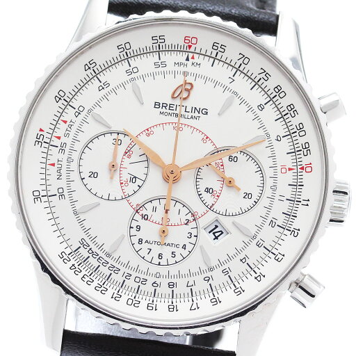 ブライトリング BREITLING A417G34WBD モンブリラン クロノグラフ 自動巻き メンズ 保証書付き_878594【中古】 ブライトリング BREITLING A417G34WBD モンブリラン クロノグラフ 自動巻き メンズ 保証書付き_878594【中古】