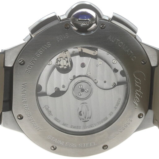 カルティエ CARTIER W6920052 バロンブルーXL クロノグラフ デイト 自動巻き メンズ 良品 _878528【中古】