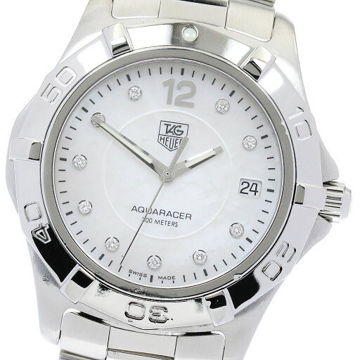 タグホイヤー TAG HEUER WAF1115 アクアレーサー デイト 12Pダイヤ クォーツ メンズ 美品 _874285【中古】 タグホイヤー TAG HEUER WAF1115 アクアレーサー デイト 12Pダイヤ クォーツ メンズ 美品 _874285【中古】