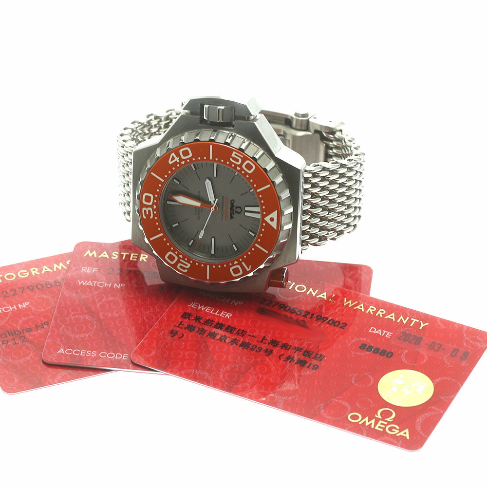 オメガ OMEGA 227.90.55.21.99.002 シーマスター プロプロフ 1200M コーアクシャル 自動巻き メンズ 良品 保証書付き_877734【中古】