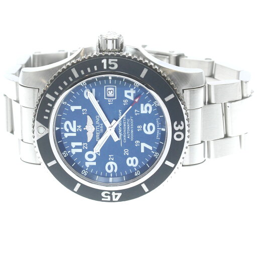 ブライトリング BREITLING A17392 スーパーオーシャンII 44 デイト 自動巻き メンズ 保証書付き_878082【中古】