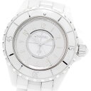 シャネル CHANEL H4861 J12 ミラー 白セラミック クォーツ レディース _878202【中古】(2)