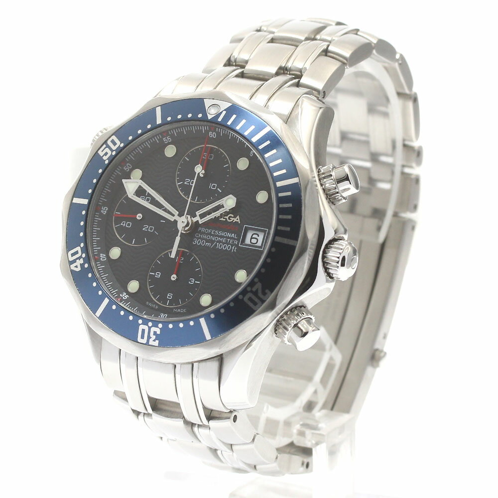 オメガ OMEGA 2225.80 シーマスター300 クロノグラフ デイト 自動巻き メンズ 美品 _877416【中古】