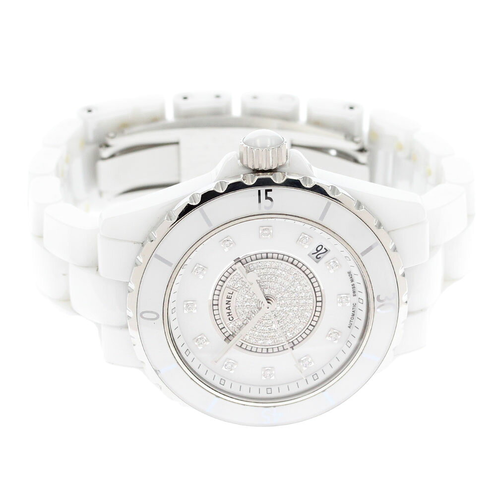 CLOSERのシャネル CHANEL H1759 J12 38mm 白セラミック センターダイヤ 12Pダイヤ 自動巻き メンズ _877879【中古】｜アングル2