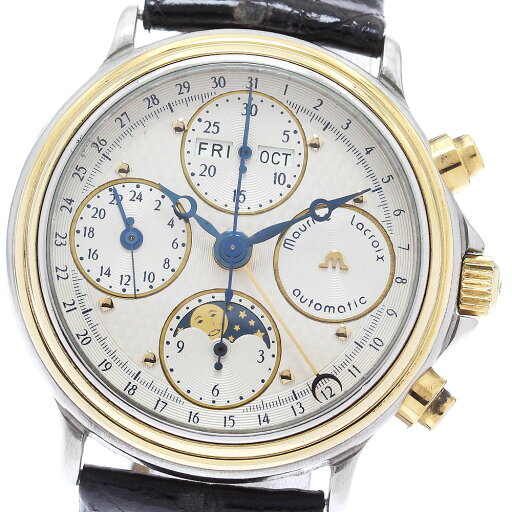 モーリスラクロア MAURICE LACROIX トリプルカレンダー ムーンフェイズ 自動巻き メンズ _879696【中古】 モーリスラクロア MAURICE LACROIX トリプルカレンダー ムーンフェイズ 自動巻き メンズ _879696【中古】