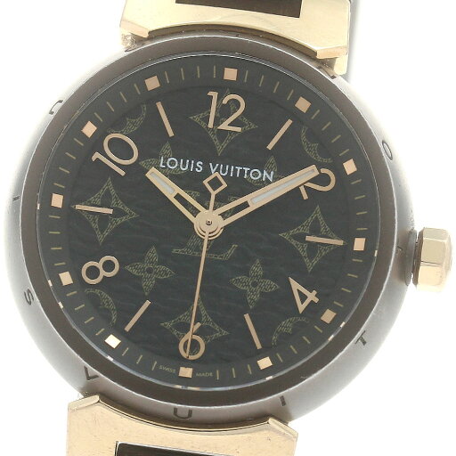 ルイ・ヴィトン LOUIS VUITTON QA137 タンブールスリム クォーツ レディース 箱・保証書付き_882859【中古】 ルイ・ヴィトン LOUIS VUITTON QA137 タンブールスリム クォーツ レディース 箱・保証書付き_882859【中古】