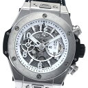 ウブロ HUBLOT 411.NE.2010.LR.JSM15 ビッグバン ウニコ ブラック&ホワイト クロノグラフ 自動巻き メンズ _875305【中古】(2)
