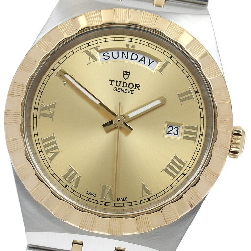 チュードル TUDOR 28603 ロイヤル デイデイト YGコンビ 自動巻き メンズ 良品 保証書付き_877705【中古】 チュードル TUDOR 28603 ロイヤル デイデイト YGコンビ 自動巻き メンズ 良品 保証書付き_877705【中古】
