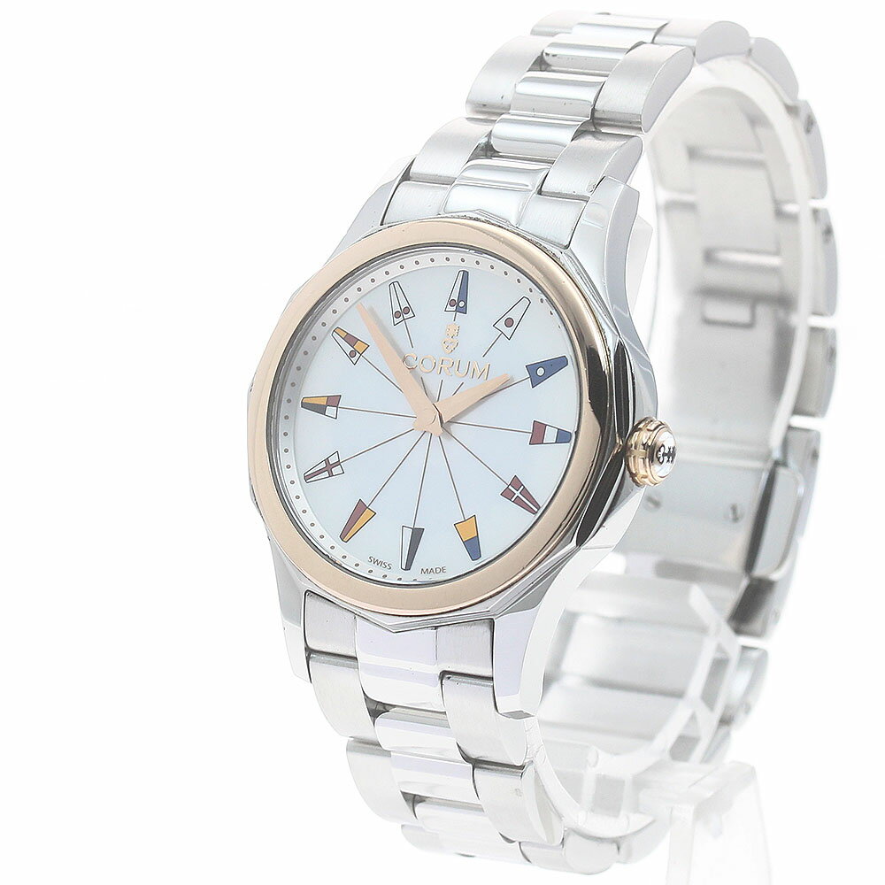 コルム CORUM A020/03661 アドミラルズカップ レジェンド32 PGベゼル 日本限定 クォーツ メンズ 良品 箱付き_882005【中古】