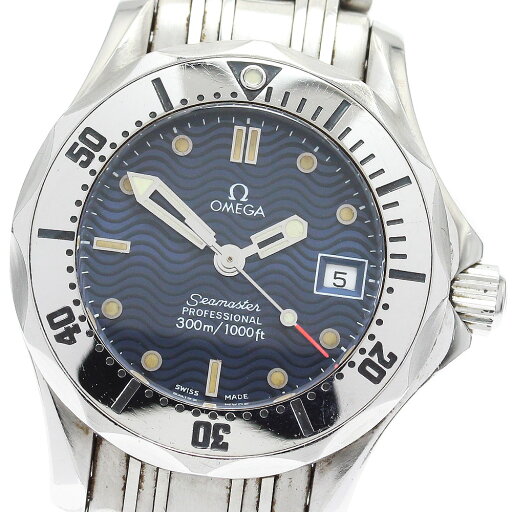 オメガ OMEGA 2582.80 シーマスター300 デイト クォーツ レディース _879018【中古】 オメガ OMEGA 2582.80 シーマスター300 デイト クォーツ レディース _879018【中古】