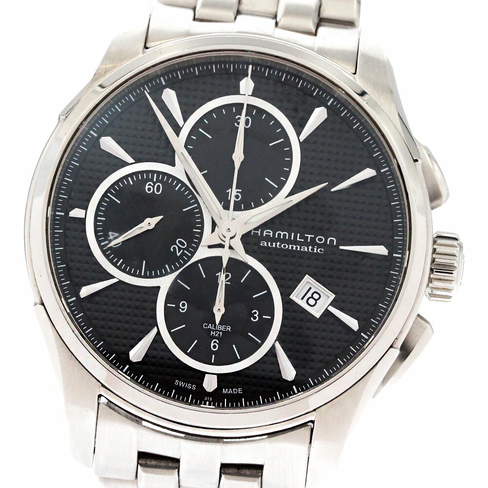 ハミルトン HAMILTON H325960 ジャズマスター クロノグラフ デイト 自動巻き メンズ 保証書付き_882663【中古】