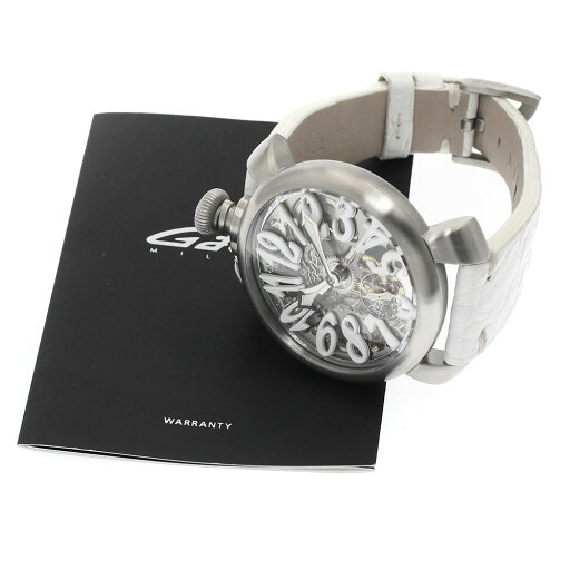 ガガミラノ GaGa MILANO 5310.01 マヌアーレ48MM スケルトン 手巻き メンズ 保証書付き_883488【中古】