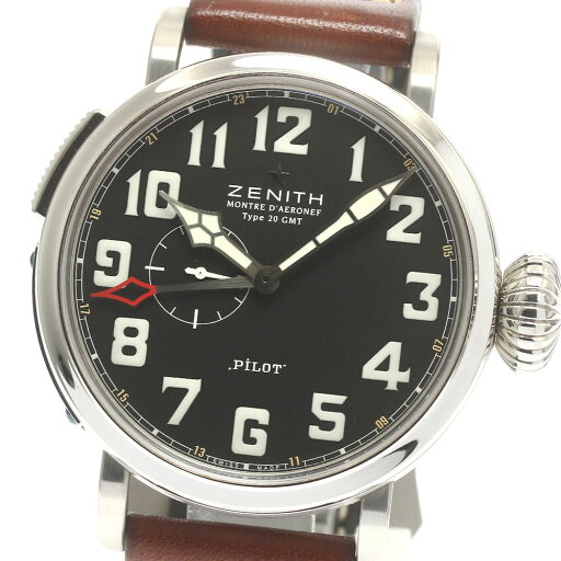 ゼニス ZENITH 03.2430.693 パイロット アエロネフ タイプ20 GMT 自動巻き メンズ _884172【中古】 ゼニス ZENITH 03.2430.693 パイロット アエロネフ タイプ20 GMT 自動巻き メンズ _884172【中古】
