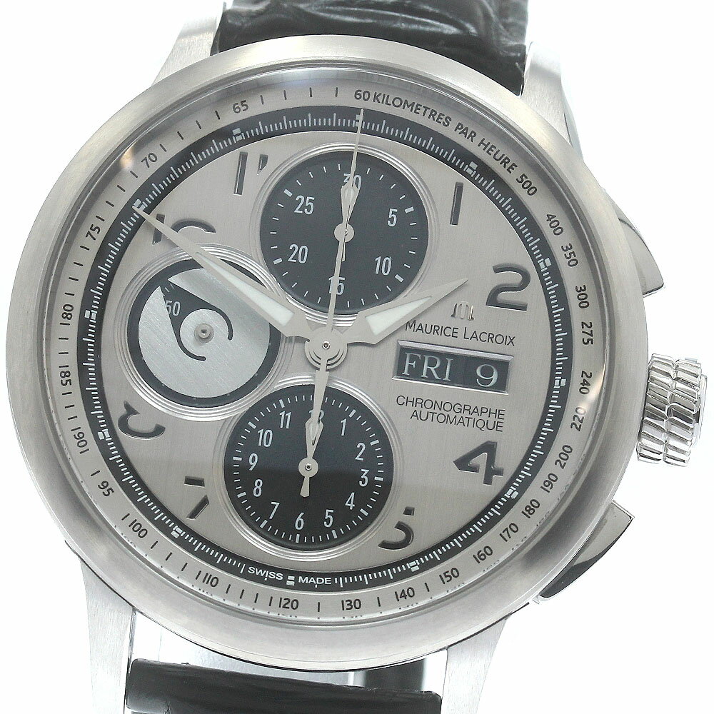 モーリスラクロア MAURICE LACROIX MP6348 マスターピース マスタークロノ デイデイト 自動巻き メンズ 美品 _883792【中古】
