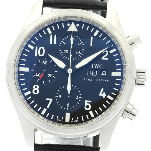 IWC IWC SCHAFFHAUSEN IW371701 パイロットウォッチ クロノグラフ デイデイト 自動巻き メンズ _884096【中古】 IWC IWC SCHAFFHAUSEN IW371701 パイロットウォッチ クロノグラフ デイデイト 自動巻き メンズ _884096【中古】