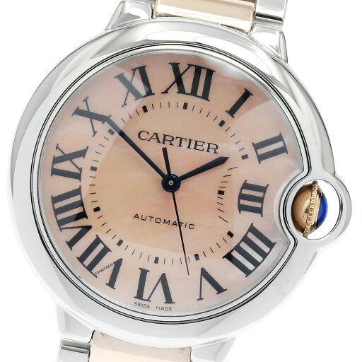 カルティエ CARTIER W6920033 バロンブルーMM 自動巻き ボーイズ 美品 保証書付き_885061【中古】 カルティエ CARTIER W6920033 バロンブルーMM 自動巻き ボーイズ 美品 保証書付き_885061【中古】