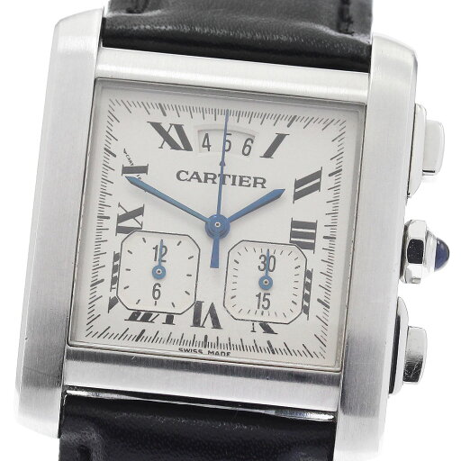 カルティエ CARTIER W5101455 タンクフランセーズXXL クロノリフレックス デイト クォーツ メンズ 保証書付き_885994【中古】 カルティエ CARTIER W5101455 タンクフランセーズXXL クロノリフレックス デイト クォーツ メンズ 保証書付き_885994【中古】