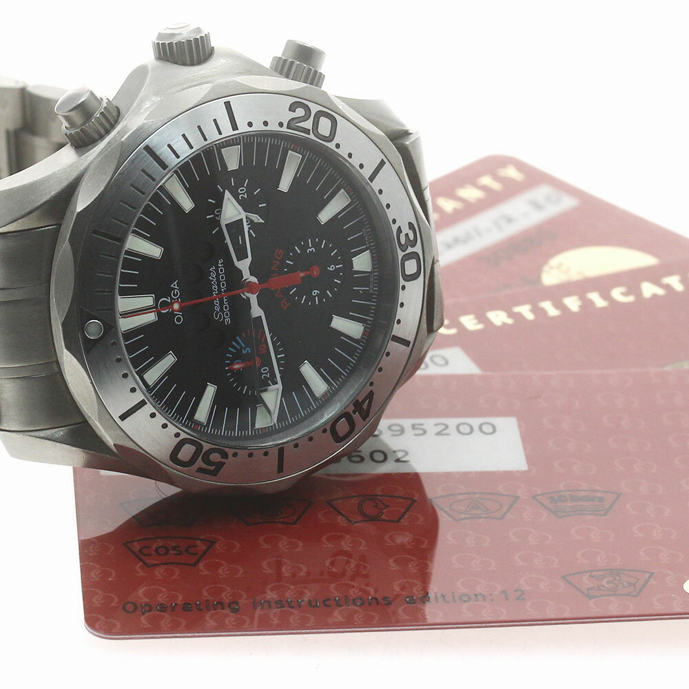 ベルト訳あり オメガ OMEGA 2269.52 シーマスター300 レーシング クロノグラフ 自動巻き メンズ 保証書付き_880546【中古】