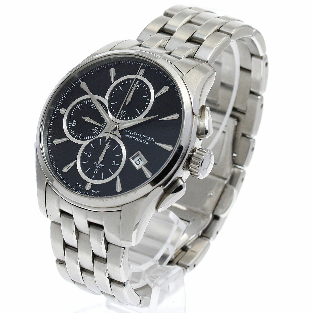 ハミルトン HAMILTON H325960 ジャズマスター クロノグラフ デイト 自動巻き メンズ 保証書付き_878270【中古】