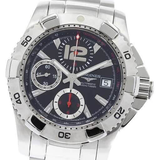 ロンジン LONGINES L3.651.4 ハイドロコンクエスト デイト クロノグラフ 自動巻き メンズ _871581【中古】 ロンジン LONGINES L3.651.4 ハイドロコンクエスト デイト クロノグラフ 自動巻き メンズ _871581【中古】