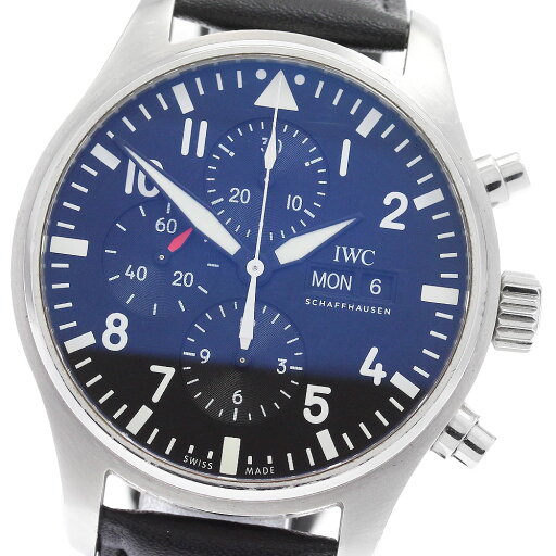 IWC SCHAFFHAUSEN IW377709 パイロットウォッチ デイデイト クロノグラフ 自動巻き メンズ 保証書付き_888227【中古】 IWC SCHAFFHAUSEN IW377709 パイロットウォッチ デイデイト クロノグラフ 自動巻き メンズ 保証書付き_888227【中古】