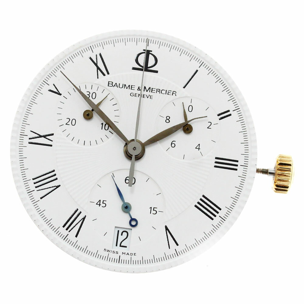 状態ランク 本体ランク AB 商品の状態 針 少しのダメージ、僅かなシミ(所々に) 文字盤 少しのダメージ、僅かなシミ(インデックス) 商品管理No. G-15　 ムーブBOX 250521 GT 商品の詳細 ブランド ボーム＆メルシェ/Baume & Mercier 性別 メンズ 文字盤色 ホワイト 機械タイプ クォーツ 機能・特徴 デイト、クロノグラフ、スモールセコンド 付属品 なし(本体のみ) ケースサイズ(w) 約 32mm OH歴 弊社では実施しておりません。 ※1：ベルトサイズとは、ケース部分も含めた総腕回りのサイズになります。 ※機械式時計の場合、姿勢差などの影響により日差が大きくなることも御座います。こちらの数値はあくまで参考値としてお考え下さい。日差が大きいからという理由での返品や無償修理の対応は致しかねますので、ご理解の上ご入札下さい。 ※写真にて状態をご確認下さいませ。 ※USED品になりますので、ご理解頂ける方のご購入をお待ちしております。