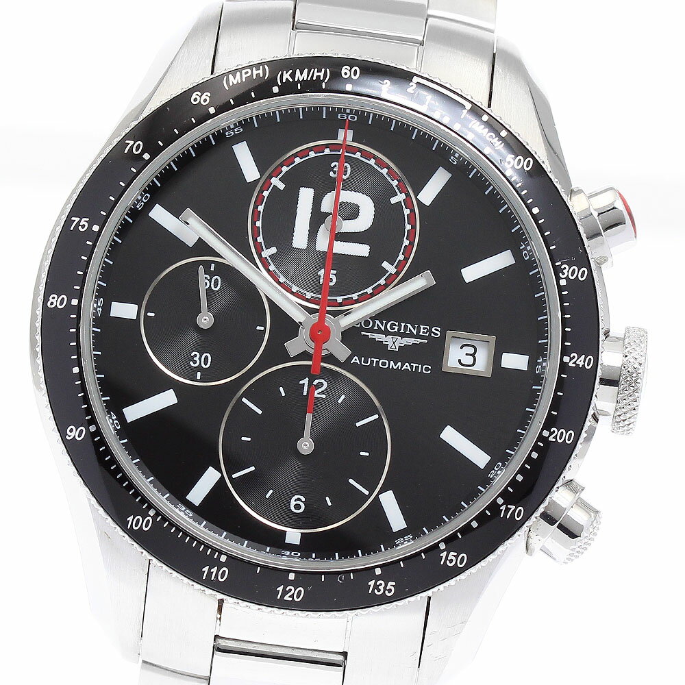 ロンジン LONGINES L3.636.4 グランヴィテス クロノグラフ 自動巻き メンズ 保証書付き_886120【中古】