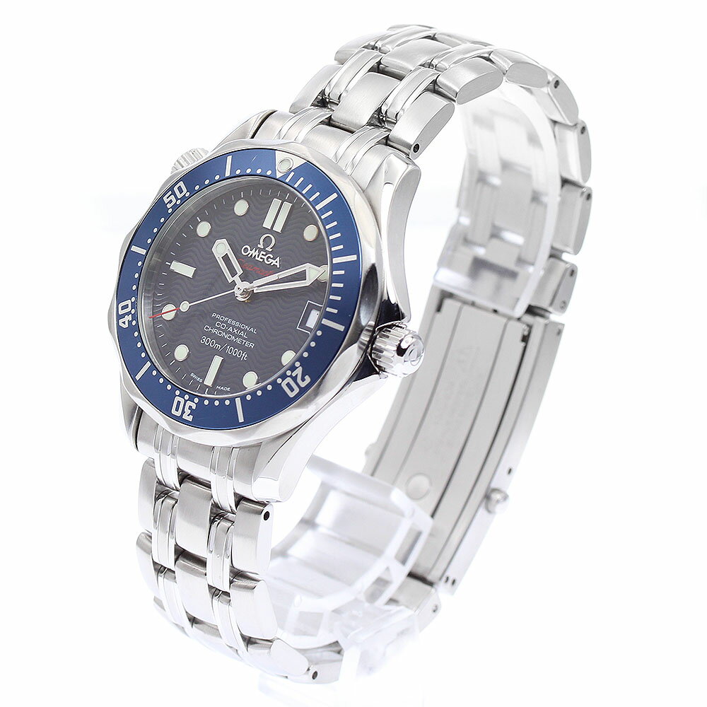 オメガ OMEGA 2222.80 シーマスター300 デイト コーアクシャル 自動巻き ボーイズ 保証書付き_886837【中古】