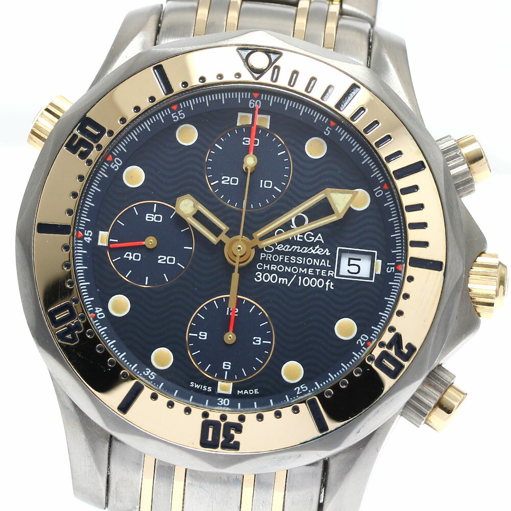 オメガ OMEGA 2296.80 シーマスター300 クロノグラフ 自動巻き メンズ _884831【中古】