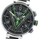 ルイ・ヴィトン LOUIS VUITTON QA130 タンブール ダミエ・グラフィット レース クロノグラフ 自動巻き メンズ 良品 箱付き_885836【中古】