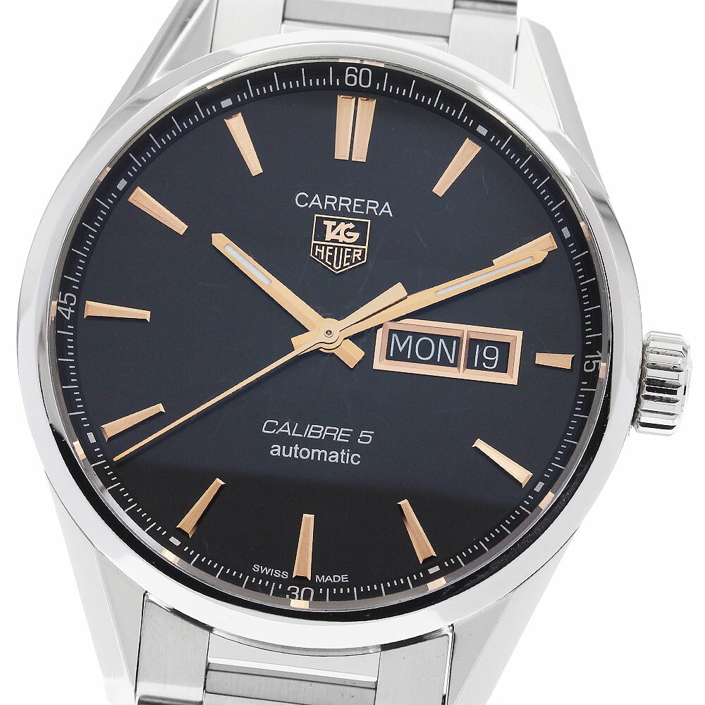 タグホイヤー TAG HEUER WAR201C-0 カレラ キャリバー5 デイデイト 自動巻き メンズ _888619【中古】