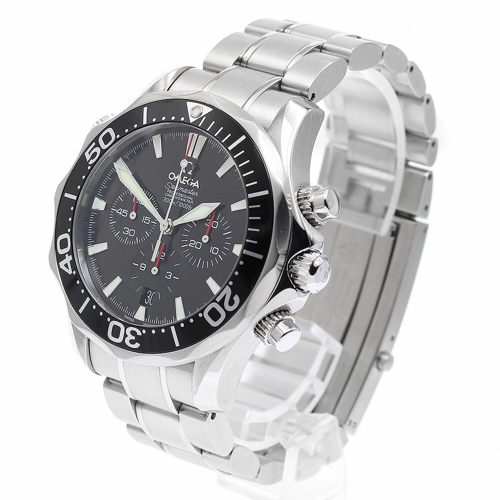オメガ OMEGA 2594.50 シーマスター300 クロノグラフ デイト 自動巻き メンズ 良品 _890077【中古】