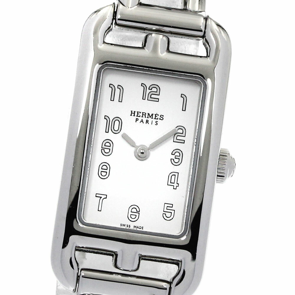 エルメス HERMES NA2.110 ナンタケット クォーツ レディース 良品 保証書付き_888055【ev10】【中古】
